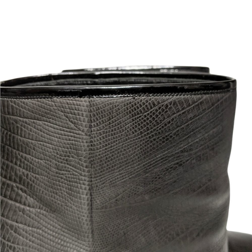 YVES SAINT LAURENT Leather Snake Print Tribtoo 105 Platform Ankle Booties 40 - Picture 4 of 9